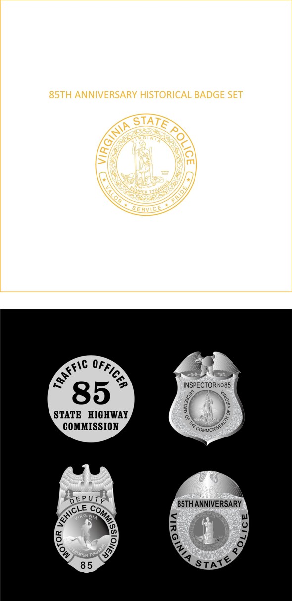 85th Anniversary Historical Badge Set